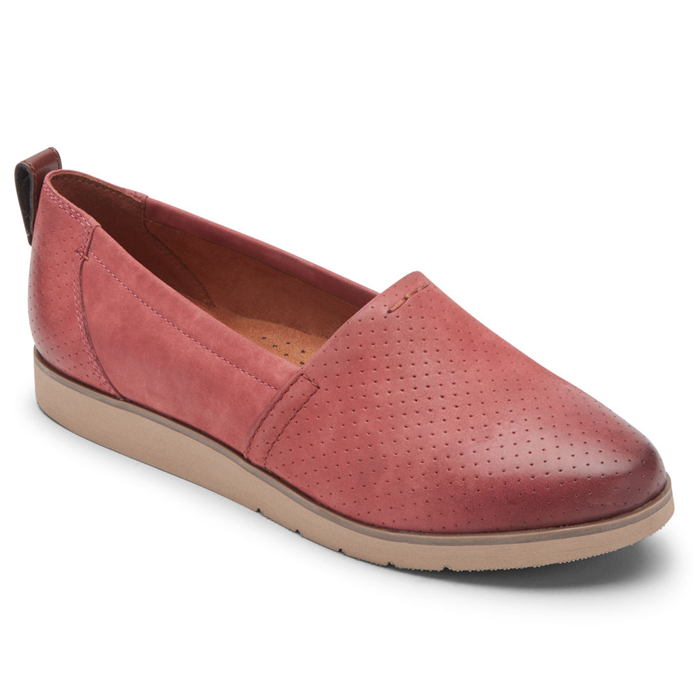 Rockport Singapore Womens Slip-On - Cobb Hill Laci Red - OJ0716238